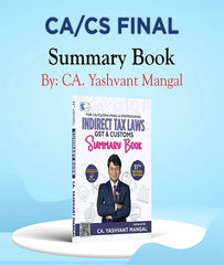 CA Final Indirect Tax (IDT) Summary Book By CA Yashvant Mangal - Zeroinfy