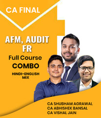 CA Final AFM, Audit and FR  Full Course Combo By CA Shubham Agrawal, CA Abhishek Bansal and CA Vishal Jain