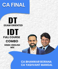 CA Final DT Exam-Oriented and IDT Full Course Combo By CA Bhanwar Borana and CA Yashvant Mangal - Zeroinfy