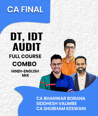 CA Final DT IDT and Audit Full Course Combo By CA Bhanwar Borana, Siddhesh Valimbe and CA Shubham Keswani
 - Zeroinfy