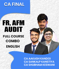 CA Final FR, AFM and Audit Full Course Combo In English By CA Aakash Kandoi, CA Sankalp Kanstiya and CA Shubham Keswani
 - Zeroinfy