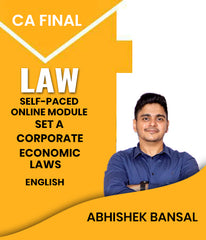CA Final Law Self-Paced Online Module SET A Corporate and Economic Laws English By Abhishek Bansal - Zeroinfy