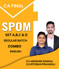 CA Final SPOM Set A,B,C & D Combo Regular Batch In English By Abhishek Bansal and CA Ritoban Praharaj - Zeroinfy