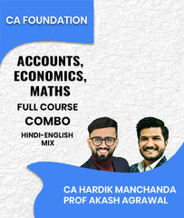 CA Foundation Accounts, Economics and Maths Full Course Combo By CA Hardik Manchanda and Prof Akash Agrawal
 - Zeroinfy