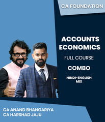 CA Foundation Accounts and Economics Full Course Combo By CA Anand Bhangariya and CA Harshad Jaju - Zeroinfy
