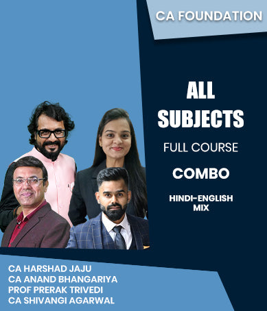 CA Foundation All Subjects Full Course Combo By CA Harshad Jaju, CA Anand Bhangariya, Prof Prerak Trivedi and CA Shivangi Agarwal - Zeroinfy