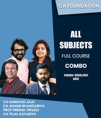 CA Foundation All Subjects Full Course Combo By CA Harshad Jaju, CA Anand Bhangariya, Prof Prerak Trivedi and CA Tejal Katariya - Zeroinfy