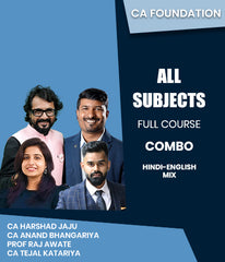 CA Foundation All Subjects Full Course Combo By CA Harshad Jaju, CA Anand Bhangariya, Prof Raj Awate and CA Tejal Katariya - Zeroinfy