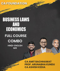 CA Foundation Business Laws and Economics Full Course Combo By CA Amit Bachhawat, Prof. Arunabha Kundu and CA Ashish Kedia