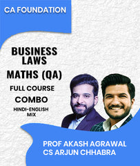 CA Foundation Business Laws and Maths (QA) Full Course Combo By Prof Akash Agrawal and CS Arjun Chhabra