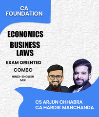 CA Foundation Economics and Business Laws Exam Oriented Combo By CS Arjun Chhabra and CA Hardik Manchanda