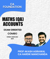CA Foundation Maths (QA) and Accounts Exam Oriented Combo By Prof Akash Agrawal and CA Hardik Manchanda