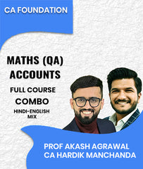 CA Foundation Maths (QA) and Accounts Full Course Combo By Prof Akash Agrawal and CA Hardik Manchanda