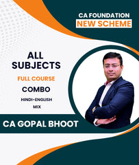 CA Foundation  All Subjects Full Course Combo By CA Gopal Bhoot - Zeroinfy