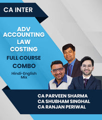 CA Inter Adv Accounting, Law and Costing Full Course Combo By CA Parveen Sharma, CA Shubham Singhal and CA Ranjan Periwal - Zeroinfy