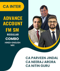 CA Inter Advance Account and FM SM Regular Combo By CA Parveen Jindal, CA Neeraj Arora and CA Nitin Guru - Zeroinfy