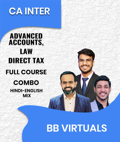 CA Inter Advanced Accounts, Law and Direct Tax Full Course Combo By BB Virtuals