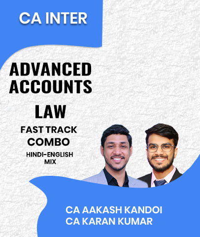 CA Inter Advanced Accounts and Law Fast Track Combo By CA Aakash Kandoi and CA Karan Kumar - Zeroinfy