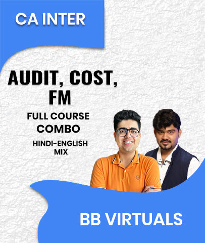 CA Inter Audit, Cost and FM Full Course Combo By BB Virtuals