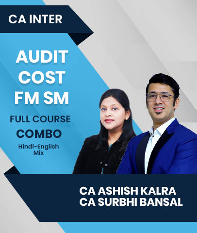 CA Inter Audit, Cost and FM SM Full Course Combo By CA Ashish Kalra CA Surbhi Bansal - Zeroinfy
