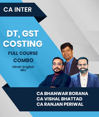 CA Inter DT, GST and Costing Full Course Combo By CA Bhanwar Borana, CA Vishal Bhattad and CA Ranjan Periwal - Zeroinfy