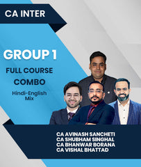 CA Inter Group 1 Full Course Combo By CA Avinash Sancheti, CA Shubham Singhal, CA Bhanwar Borana and CA Vishal Bhattad - May 2026