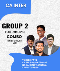 CA Inter Group 2 Full Course Combo By Yogesh Patil, CA Shubham Keswani, CA Sankalp Kanstiya and Sanjay Appan