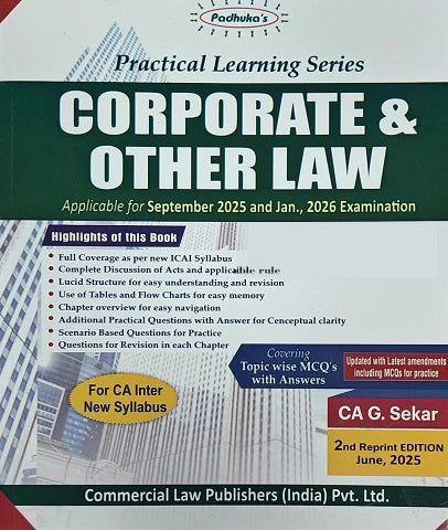 CA Inter Law Practical Learning Series By CA G Sekar
