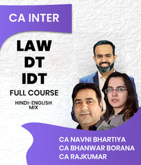CA Inter Law, DT, IDT Full Course Video Lectures By CA Navni Bhartiya, CA Bhanwar Borana and CA Rajkumar - Zeroinfy
