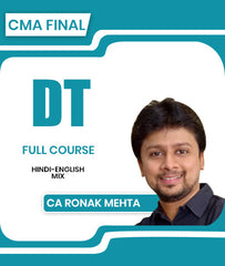 CMA Final Direct Tax Full Course By CA Ronak Mehta