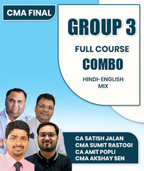 CMA Final Group 3 Full Course Combo By CA Satish Jalan, CMA Sumit Rastogi, CA Amit Popli and CMA Akshay Sen