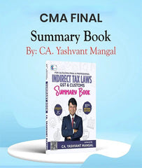 CMA Final Indirect Tax (IDT) Summary Book 12.0 (Revised Edition) By CA Yashvant Mangal - Zeroinfy