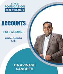 CMA Foundation 2022 Syllabus Accounts Full Course By CA Avinash Sancheti