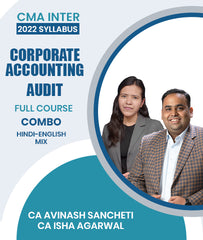CMA Inter Corporate Accounting and Audit Full Course Combo By CA Avinash Sancheti and CA Isha Agarwal