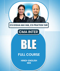 CMA Inter Business Laws And Ethics (BLE) Full Course By CS Disha Ma'am and CS Prateek Sir