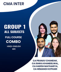 CMA Inter Group 1 All Subjects Full Course Combo By CA Pranav Chandak, CA Ishika Khandelwal, CA Harish Mathariya, CA Hemangi Kothari