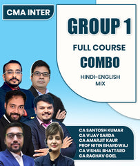 CMA Inter Group 1 Full Course Combo By CA Santosh Kumar, CA Vijay Sarda, CA Amarjit Kaur, Prof Nitin Bhardwaj, CA Vishal Bhattard and CA Raghav Goel