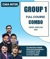 CMA Inter Group 1 Full Course Combo By CA Santosh Kumar, Prof Nitin Bhardwaj, CA Amarjit Kaur, CA Raghav Goel and CA Vijay Sarda