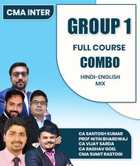 CMA Inter Group 1 Full Course Combo By CA Santosh Kumar, Prof Nitin Bhardwaj, CA Vijay Sarda, CA Raghav Goel and CMA Sumit Rastogi