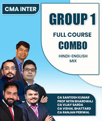 CMA Inter Group 1 Full Course Combo By CA Santosh Kumar, Prof Nitin Bhardwaj, CA Vijay Sarda, CA Vishal Bhattard and CA Ranjan Periwal