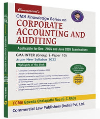 CMA Inter Corporate Accounting And Auditing Knowledge Series G C Rao