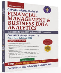 CMA Inter Financial Management And Business Data Analytics (FMBDA) By G C Rao