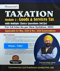 CA Inter GST With MCQ Book By CA Jaspreet Singh Johar - Zeroinfy