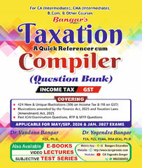 CA Inter Taxation Compiler Question Bank By CA Yogendra Bangar and CA Vandana Bangar - Zeroinfy