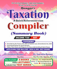 CA Inter Taxation Compiler Summary Book By CA Yogendra Bangar and CA Vandana Bangar - Zeroinfy