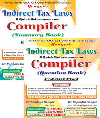 CA Final Indirect Tax (IDT) Compiler Summary and Question Bank Combo By Yogendra Bangar and Vandana Bangar - Zeroinfy