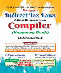 CA Final Indirect Tax (IDT) Compiler Summary Book By Yogendra Bangar and Vandana Bangar - Zeroinfy