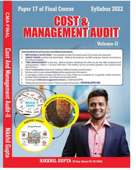 CMA Final 2022 Syllabus Cost and Management Audit (CMAD) Regular Book Set By CA Nikhil Gupta