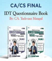 CA Final Indirect Tax Laws (IDT) Questionnaire And MCQs Book By CA Yashvant Mangal - Zeroinfy