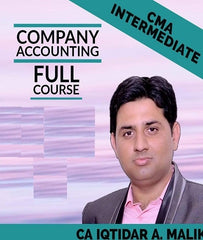 CMA Inter Company Accounting Full Course Videos Lectures By Iqtidar A Malik - Zeroinfy